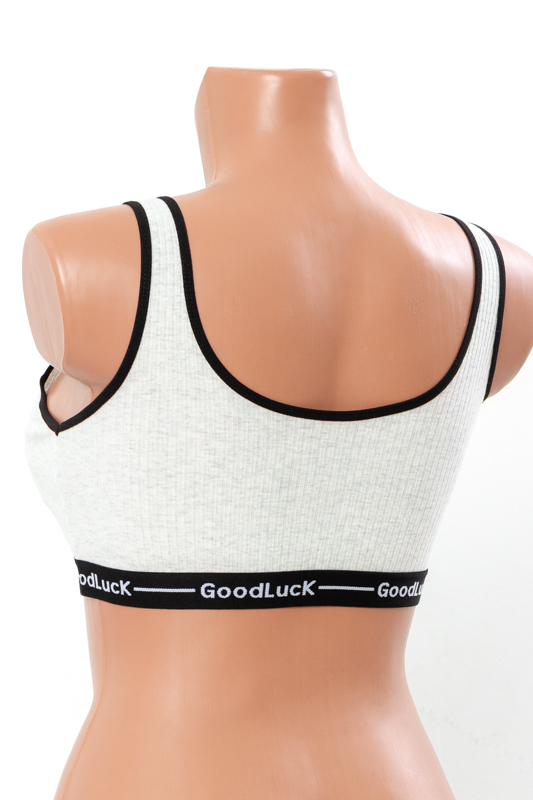 Топ у рубчик з чорною окантовкою